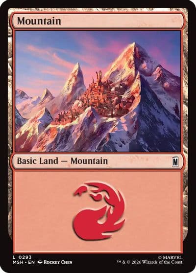 Mountain 0293 Marvel Super Heroes Magic card