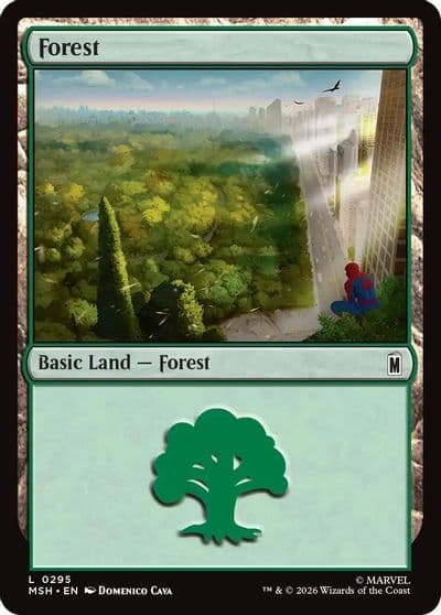 Forest 0295 Marvel Super Heroes Magic card