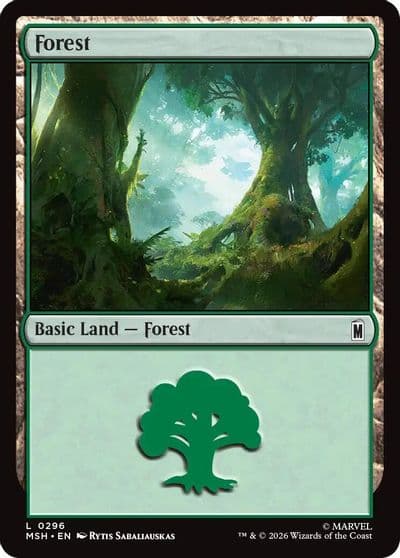 Forest 0296 Marvel Super Heroes Magic card