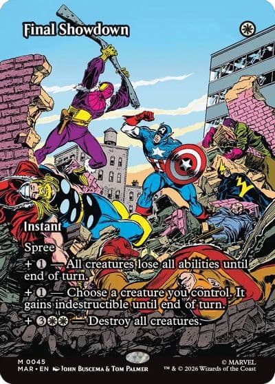 Final Showdown Borderless Marvel Universe Eternal-Legal Magic card