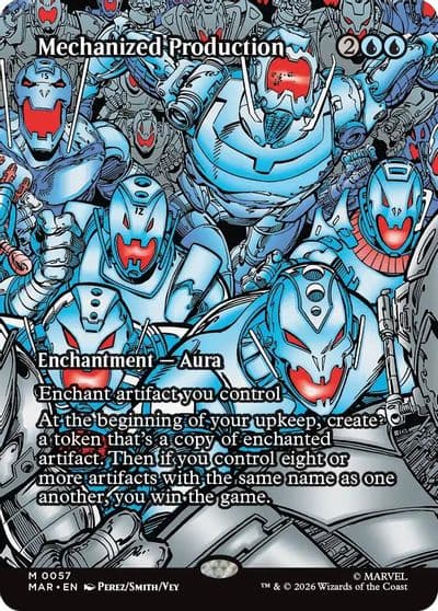 Mechanized Production Borderless Marvel Universe Eternal-Legal Magic card