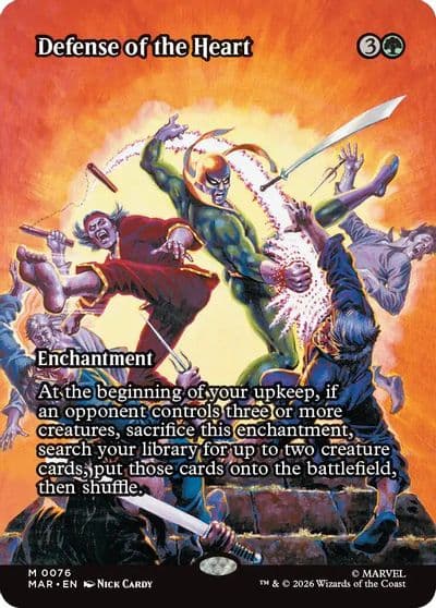 Defense of the Heart Borderless Marvel Universe Eternal-Legal Magic card