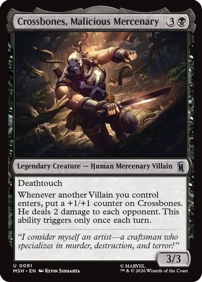 Crossbones Malicious Mercenary Marvel Super Heroes Magic card