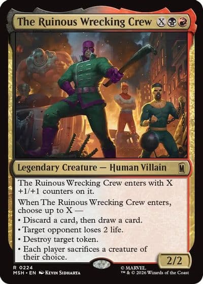 The Ruinous Wrecking Crew Marvel Super Heroes Magic card