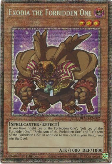 Exodia the Forbidden One Starlight Rare Battles of Legend: Glorious Gallery Yu-Gi-Oh! card