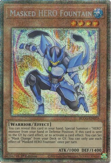 Masked HERO Fountain Starlight Rare Battles of Legend: Glorious Gallery Yu-Gi-Oh! card
