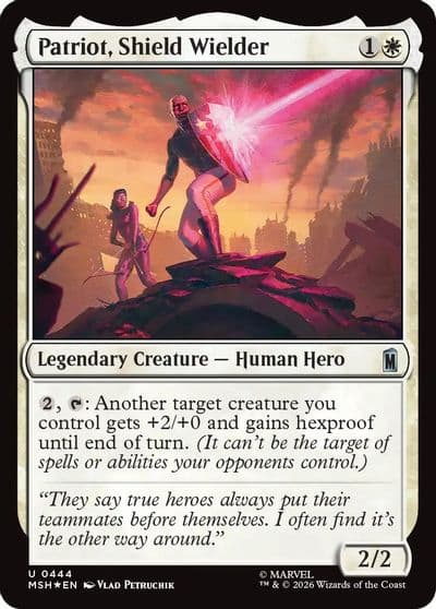 Patriot Shield Wielder Surge Foil Marvel Super Heroes Magic card