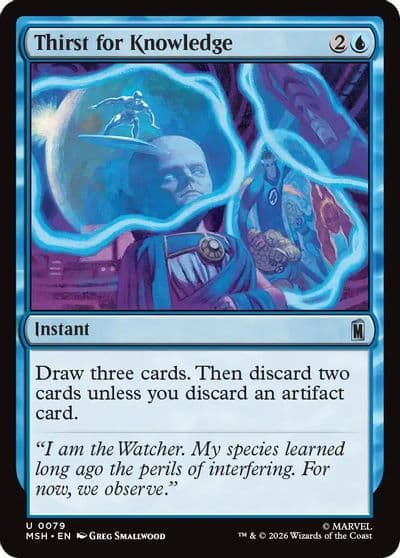 Thirst for Knowledge Marvel Super Heroes Magic card