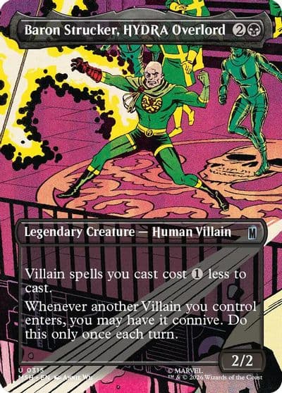 Baron Strucker HYDRA Overlord Borderless Marvel Super Heroes Magic card