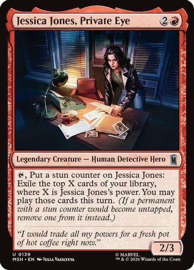 Jessica Jones Private Eye Marvel Super Heroes Magic card