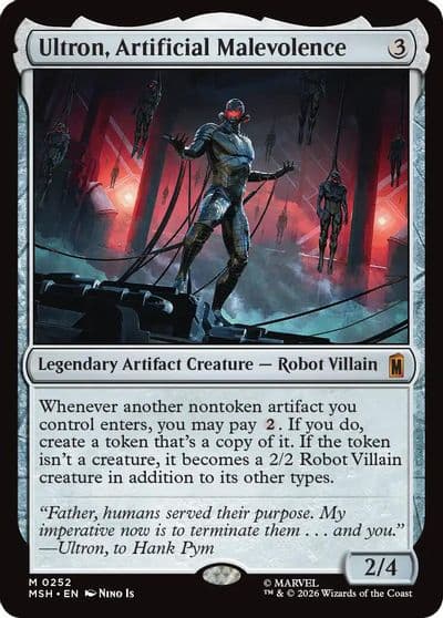 Ultron Artificial Malevolence Marvel Super Heroes Magic card