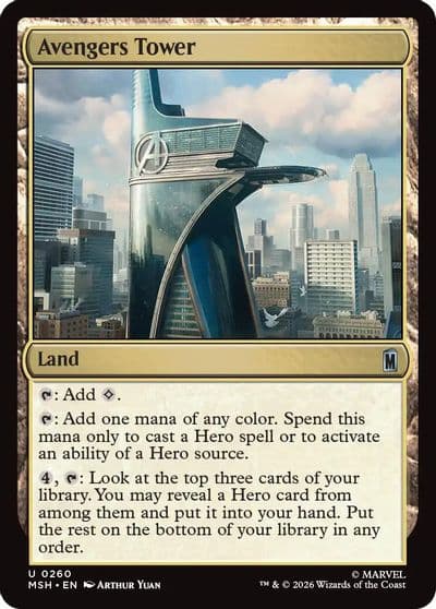 Avengers Tower Marvel Super Heroes Magic card