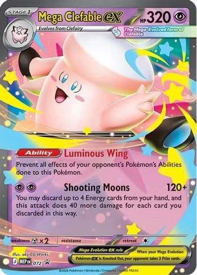 Mega Clefable ex - 072 ME: Mega Evolution Promo Pokemon card