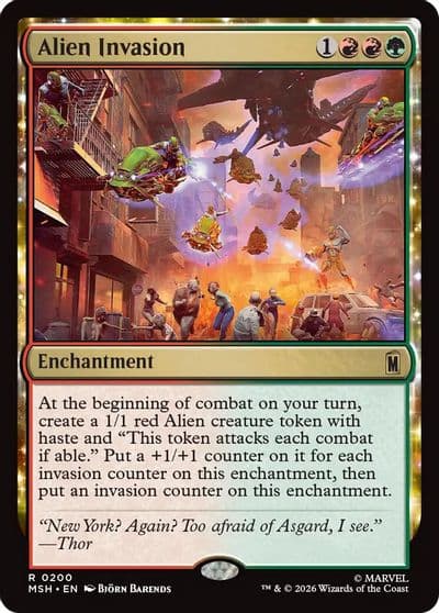 Alien Invasion Marvel Super Heroes Magic card