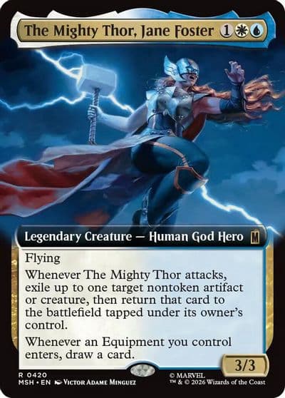 The Mighty Thor Jane Foster Extended Art Marvel Super Heroes Magic card