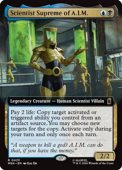 Scientist Supreme of AIM Extended Art Marvel Super Heroes Magic card