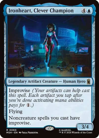 Ironheart Clever Champion Marvel Super Heroes Magic card