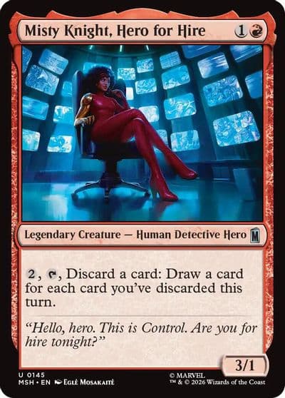 Misty Knight Hero for Hire Marvel Super Heroes Magic card