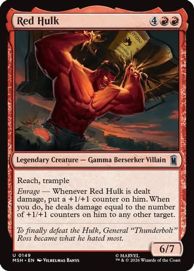 Red Hulk Marvel Super Heroes Magic card