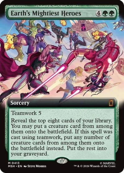 Earths Mightiest Heroes Extended Art Marvel Super Heroes Magic card