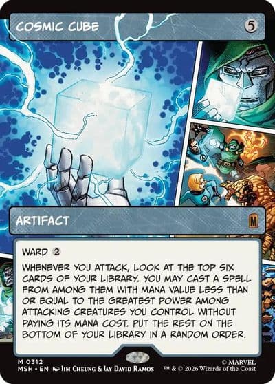 Cosmic Cube Borderless 0312 Marvel Super Heroes Magic card