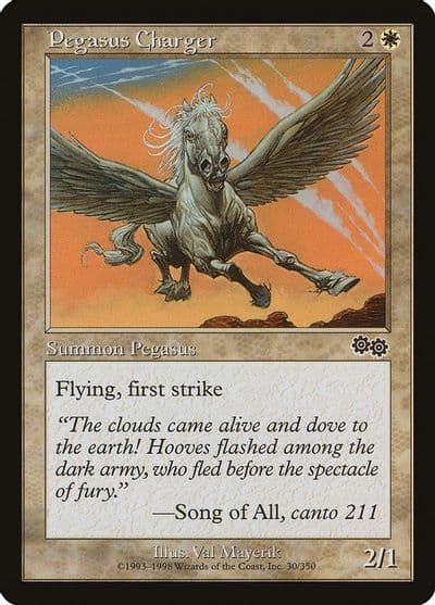Pegasus Charger Urza's Saga Magic card