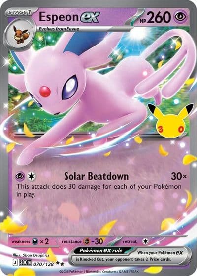 Espeon ex ME: 30th Celebration Pokemon card