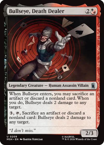 Bullseye Death Dealer Marvel Super Heroes Magic card