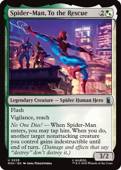 Spider Man To the Rescue Marvel Super Heroes Magic card