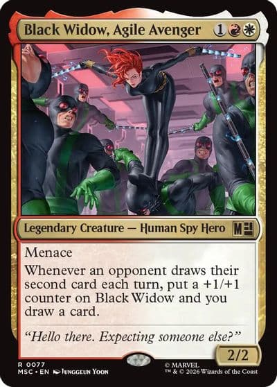 Black Widow Agile Avenger Surge Foil Commander: Marvel Super Heroes Magic card
