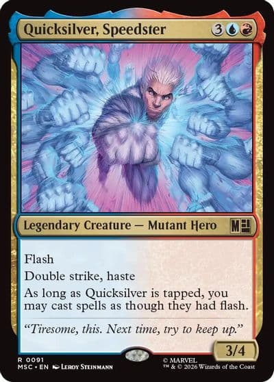 Quicksilver Speedster Surge Foil Commander: Marvel Super Heroes Magic card