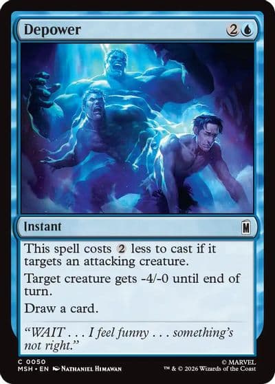 Depower Marvel Super Heroes Magic card