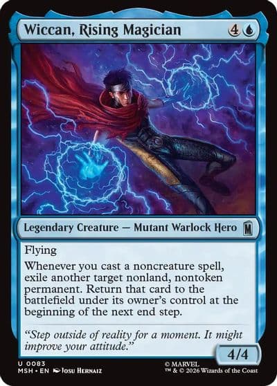 Wiccan Rising Magician Marvel Super Heroes Magic card