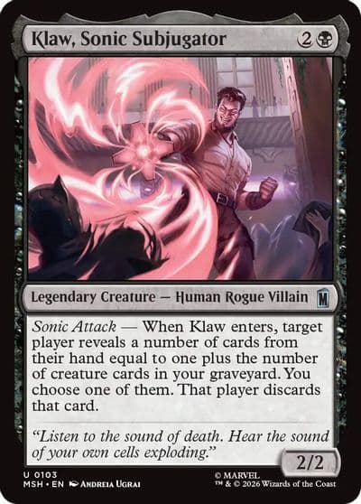 Klaw Sonic Subjugator Marvel Super Heroes Magic card