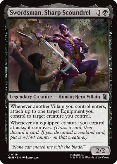 Swordsman Sharp Scoundrel Marvel Super Heroes Magic card