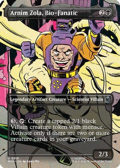 Arnim Zola Bio Fanatic Borderless Marvel Super Heroes Magic card