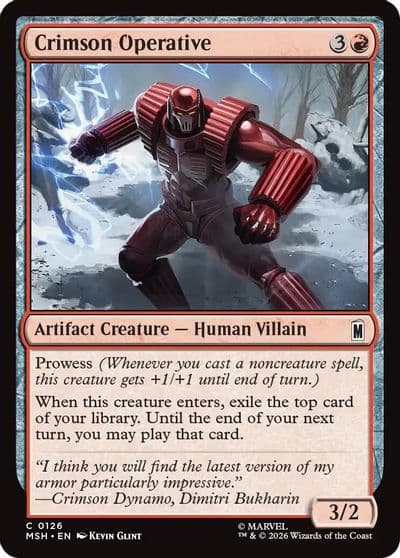 Crimson Operative Marvel Super Heroes Magic card