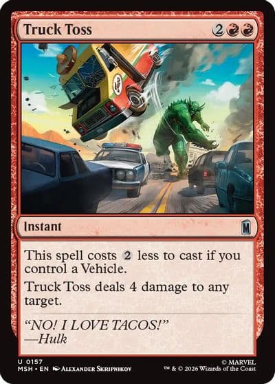 Truck Toss Marvel Super Heroes Magic card