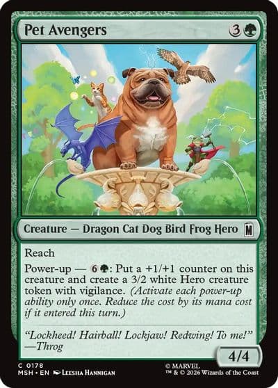 Pet Avengers Marvel Super Heroes Magic card