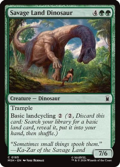 Savage Land Dinosaur Marvel Super Heroes Magic card