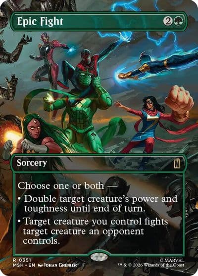 Epic Fight Borderless Marvel Super Heroes Magic card