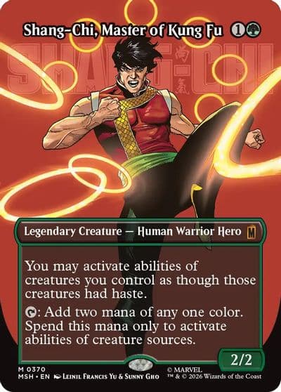Shang Chi Master of Kung Fu Borderless 0370 Marvel Super Heroes Magic card