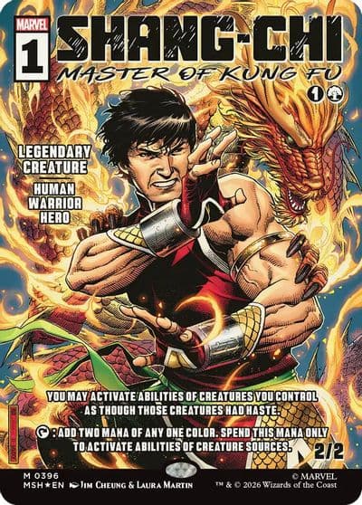 Shang Chi Master of Kung Fu Borderless 0396 Marvel Super Heroes Magic card