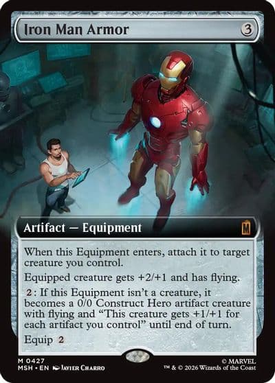 Iron Man Armor Extended Art Marvel Super Heroes Magic card