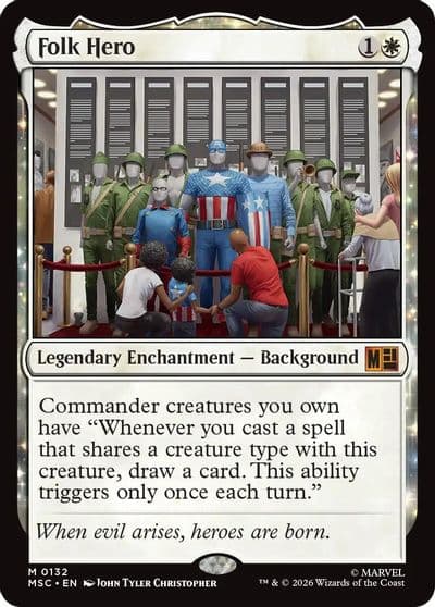 Folk Hero Commander: Marvel Super Heroes Magic card