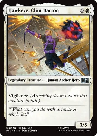 Hawkeye Clint Barton 0838 Commander: Marvel Super Heroes Magic card
