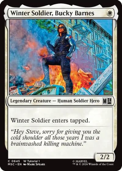Winter Soldier Bucky Barnes 0845 Commander: Marvel Super Heroes Magic card