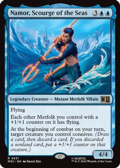 Namor Scourge of the Seas Commander: Marvel Super Heroes Magic card