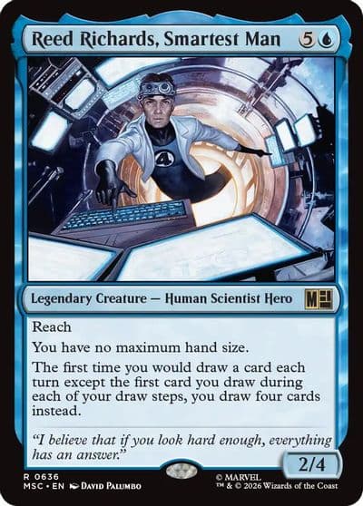 Reed Richards Smartest Man Commander: Marvel Super Heroes Magic card