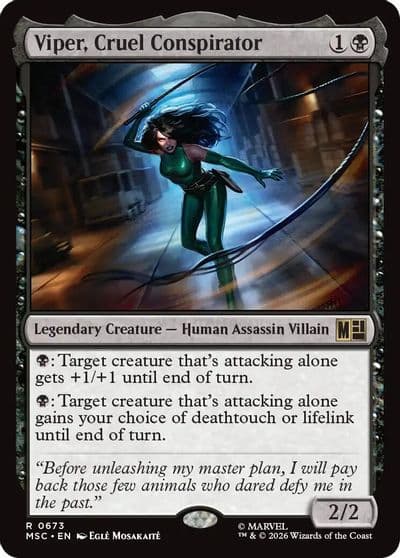 Viper Cruel Conspirator Commander: Marvel Super Heroes Magic card